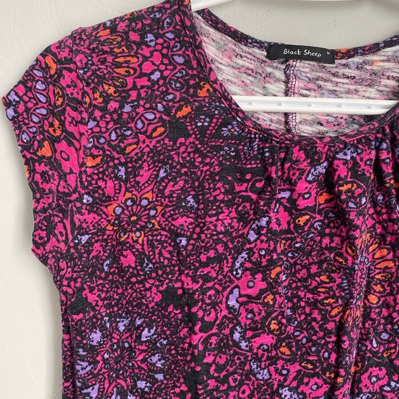 BLACK SHEEP Pink Printed Top with Gartered Bottom - Picture 9 of 9